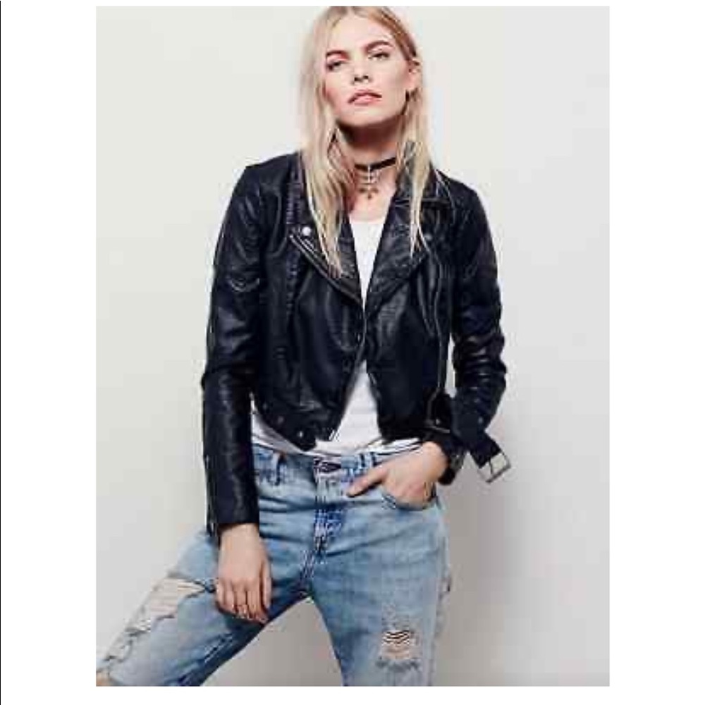 Free People faux leather jacket